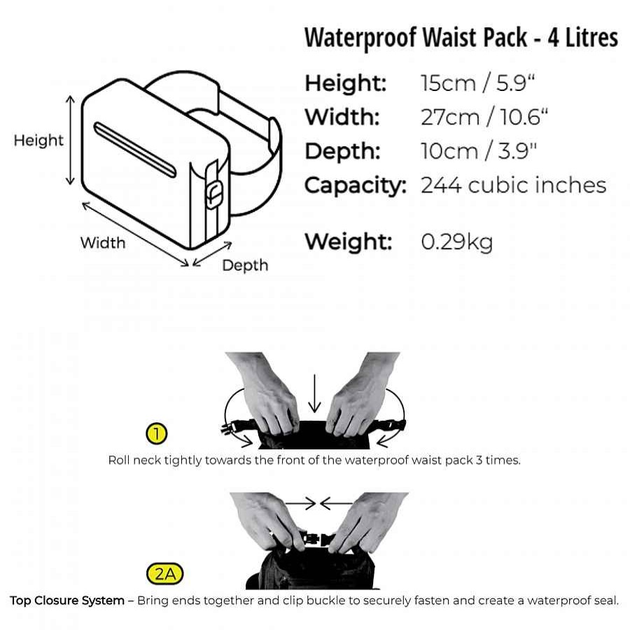 Hip Bags Overboard | Overboard Waterproof Waist Pack Light 4 L Yellow