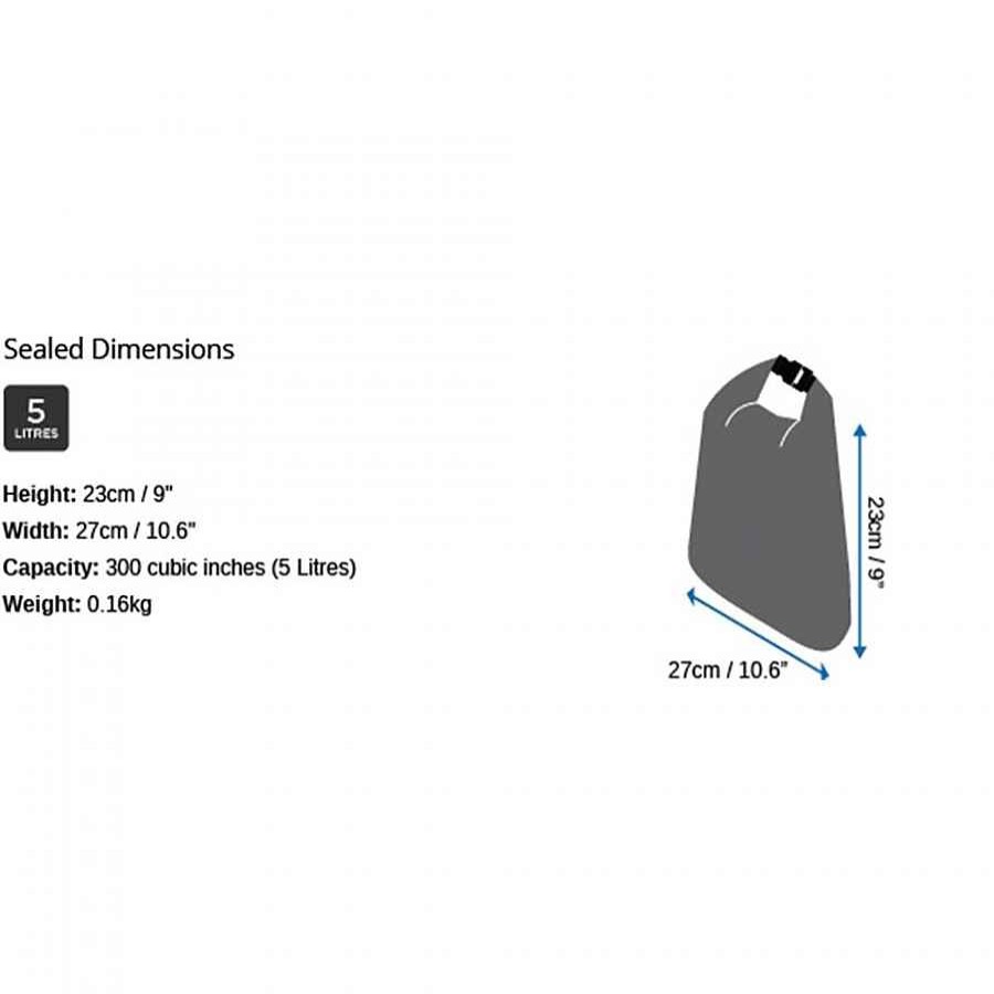 Dry Bags Overboard | Overboard Dry Flat Bag 5 Liter Black