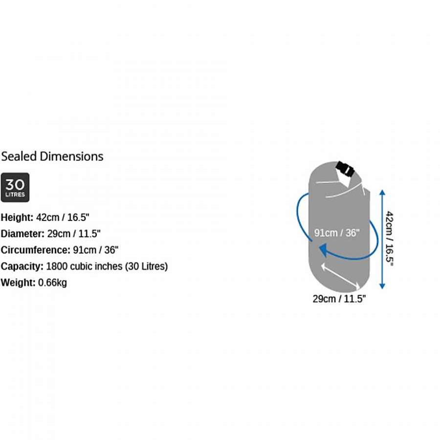 Dry Bags Overboard | Overboard Dry Tube Bag 30 Liter Black