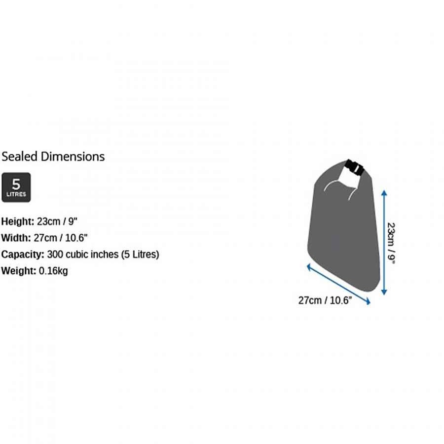 Dry Bags Overboard | Overboard Dry Flat Bag 5 Liter Black · Lambscott