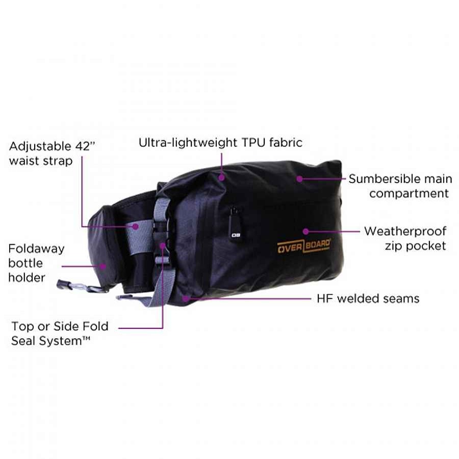 Hip Bags Overboard | Overboard Waterproof Waist Pack Light 4 L Black