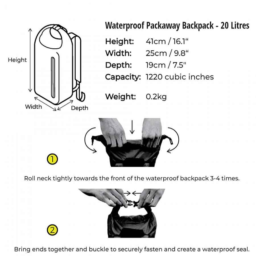 Backpacks Overboard | Overboard Waterproof Packaway Backpack 20 L Red