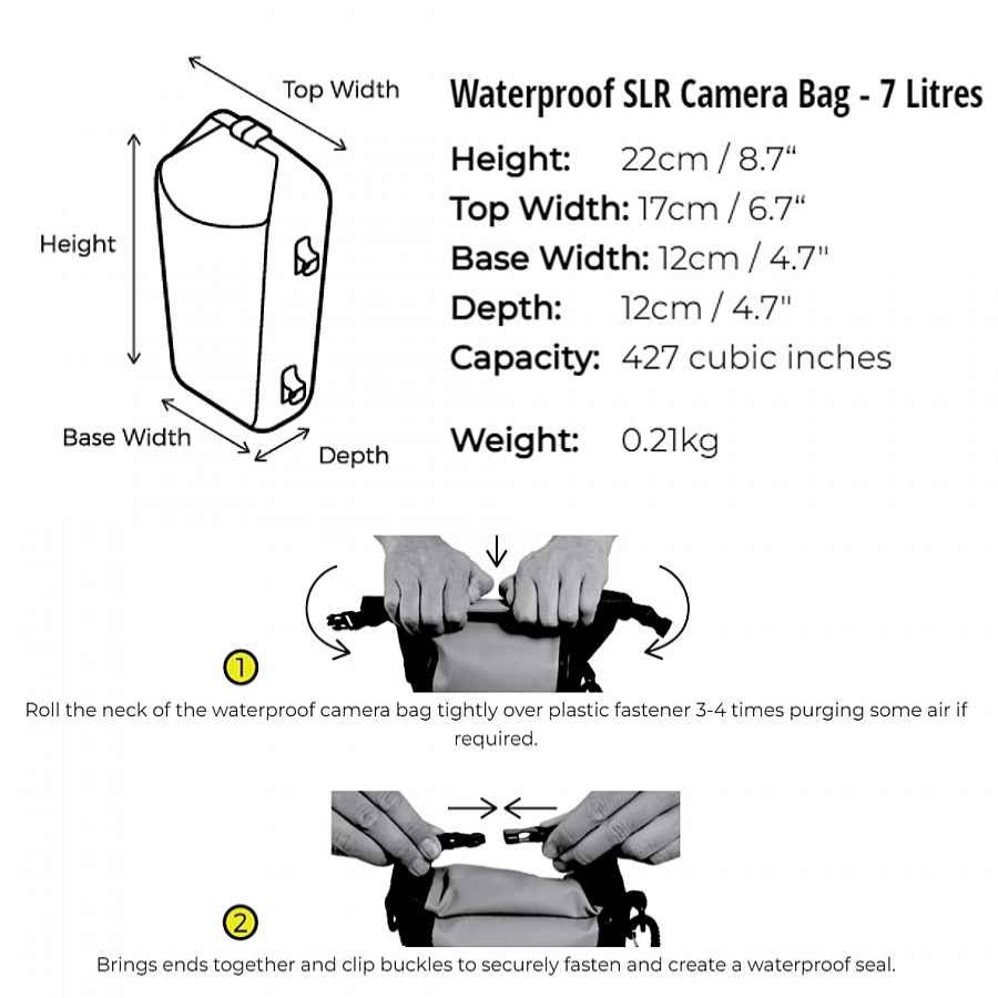 Electronic Cases Overboard | Overboard Waterproof Slr Roll-Top Camera Bag Black Grey