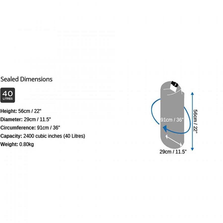 Dry Bags Overboard | Overboard Dry Tube Bag 40 Liter Black