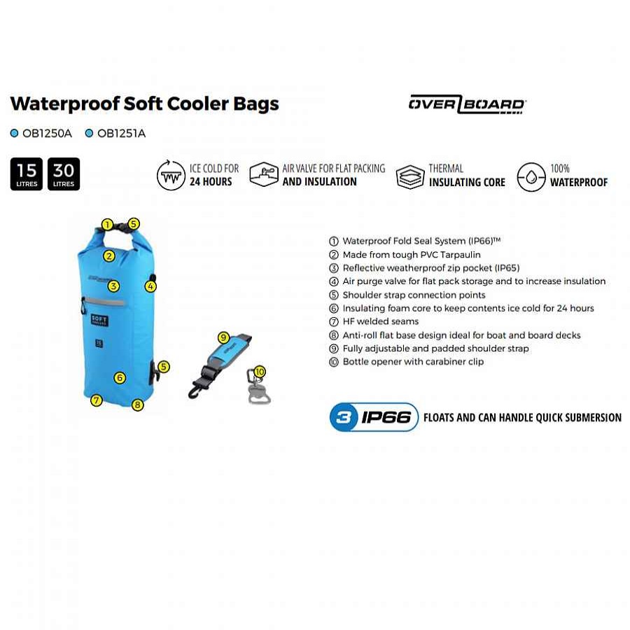 Dry Bags Overboard | Overboard Soft Cooler Bag 30 Litres Blue