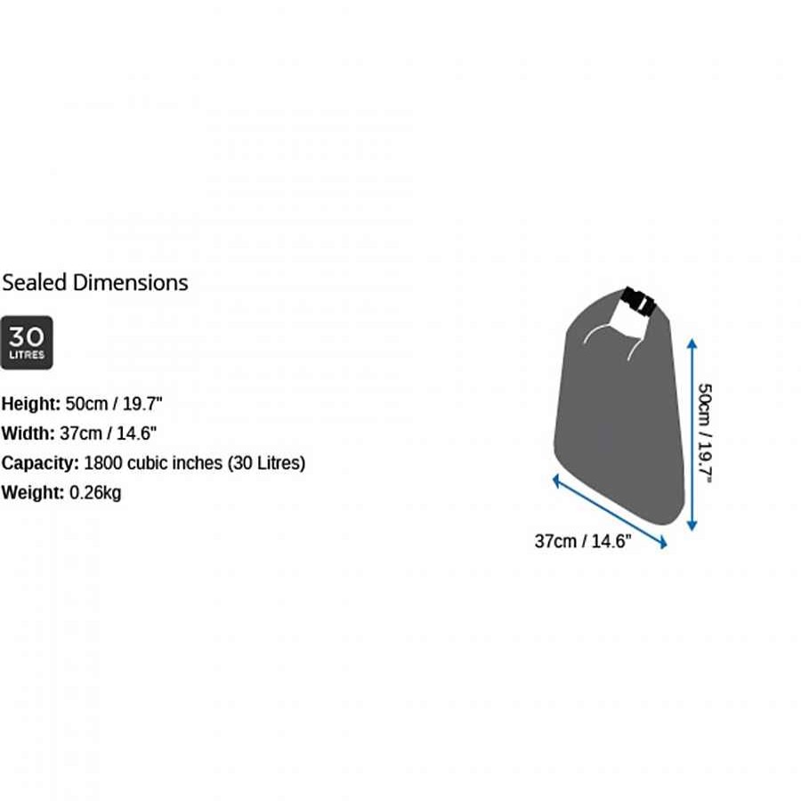 Dry Bags Overboard | Overboard Dry Flat Bag 30 Liter Black